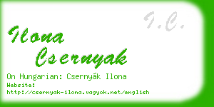 ilona csernyak business card