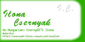 ilona csernyak business card